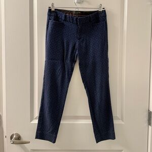 Banana Republic Slown Navy Patterned Chinos